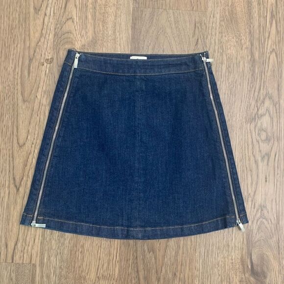 FRENCH CONNECTION DENIM MINI SKIRT WITH ZIP DETAIL - Picture 2 of 4
